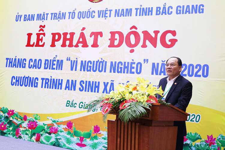 MTTQ TỈNH Bắc Giang phát động Tháng cao điểm “Vì người nghèo” năm 2020